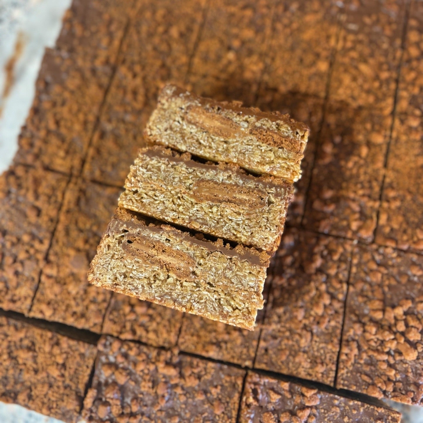 Lotus Biscoff Stuffed Flapjack (Vegan) - One Slice